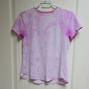 Athletic Works Lavender Tie-Dye Women's Top Short Sleeve